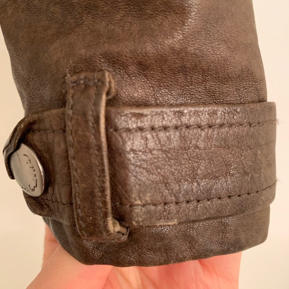 Eryn Brinie Leather Moto Jacket SZ M - Picture 4 of 8